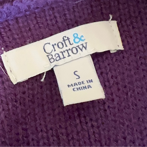 SOLD - Purple Knit Cable Sweater - Picture 4 of 5